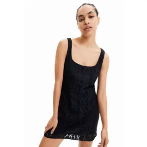 Kort blondekjole til kvinder Desigual image-3