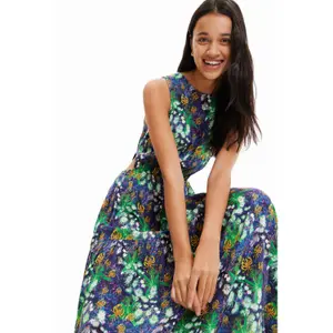 Natuurlijk uitgesneden lange jurk voor vrouwen Desigual image-4