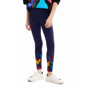 Girl's long legging hearts Desigual image-0