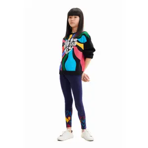 Girl's long legging hearts Desigual image-2