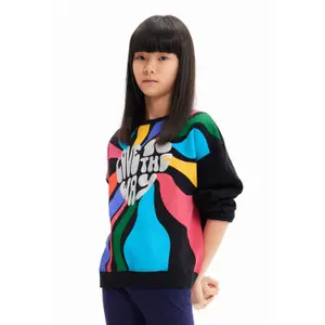 Sweatshirt message girl Desigual image-0