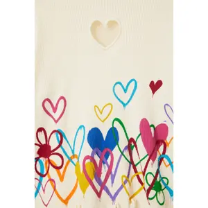 Girl's heart cut-out T-shirt Desigual image-4