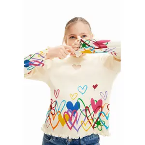 Girl's heart cut-out T-shirt Desigual image-6