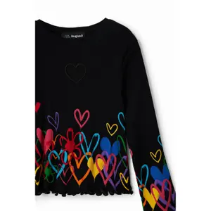 Girl's heart cut-out T-shirt Desigual image-2