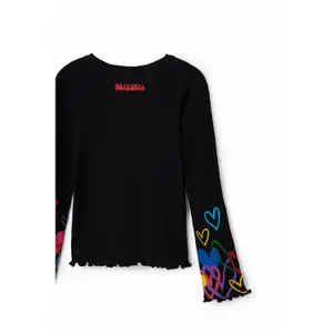 Girl's heart cut-out T-shirt Desigual image-3