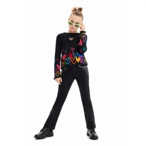 Girl's heart cut-out T-shirt Desigual image-5