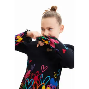 Girl's heart cut-out T-shirt Desigual image-6