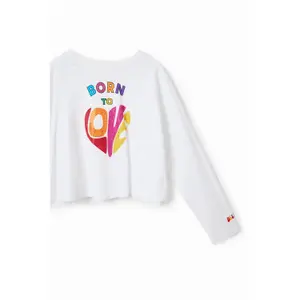 Short t-shirt love girl Desigual image-2