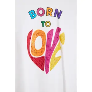 Short t-shirt love girl Desigual image-4