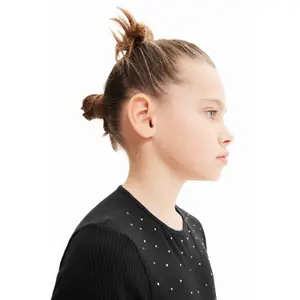 Girl's ribbed fabric T-shirt Desigual image-6