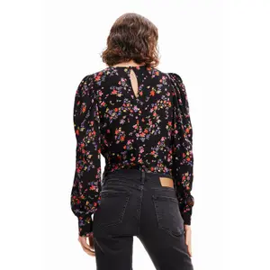 Blusa fruncida floral de mujer Desigual image-1