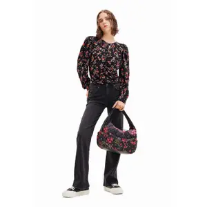 Blusa fruncida floral de mujer Desigual image-3