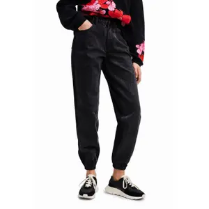 Calças de ganga jogging florais para mulher Desigual image-0