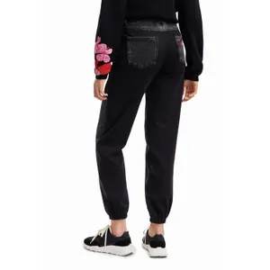 Calças de ganga jogging florais para mulher Desigual image-1