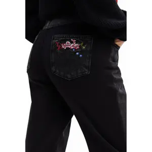 Calças de ganga jogging florais para mulher Desigual image-2