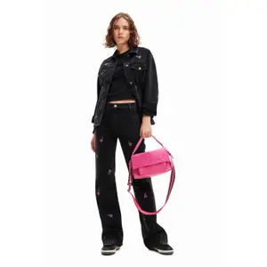 Chaqueta vaquera floral Desigual image-3