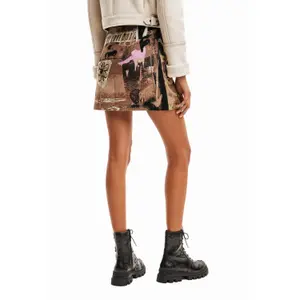 Minissaia feminina em jacquard artístico Desigual image-4