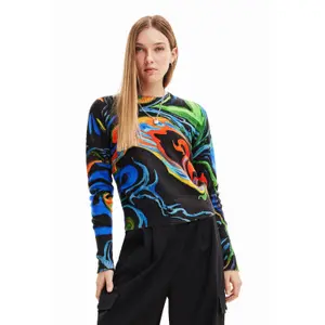 Women's marbled sweater Desigual image-0