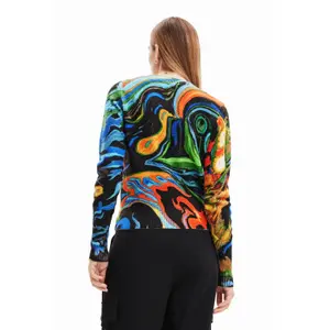 Women's marbled sweater Desigual image-1
