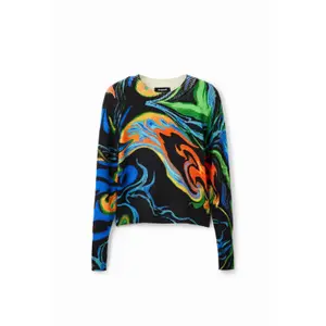 Women's marbled sweater Desigual image-4