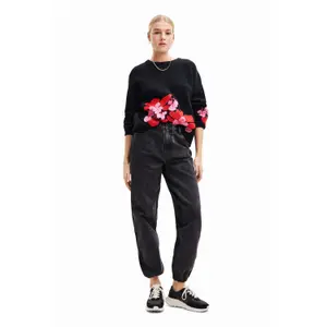 Pull brodé fleurs femme Desigual image-3
