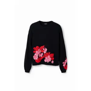 Pull brodé fleurs femme Desigual image-4
