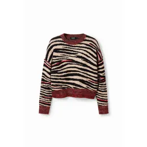 Oversize-Pullover mit Zebramuster Frau Desigual image-0