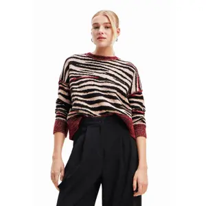 Oversize-Pullover mit Zebramuster Frau Desigual image-2