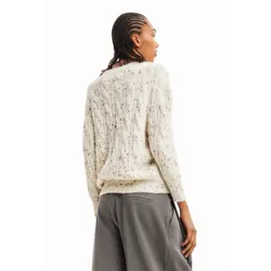 Jersey trenzado oversize de mujer Desigual image-1