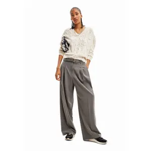 Jersey trenzado oversize de mujer Desigual image-3