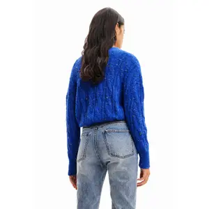 Jersey trenzado oversize de mujer Desigual image-1