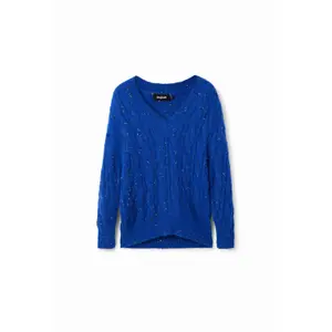 Jersey trenzado oversize de mujer Desigual image-4