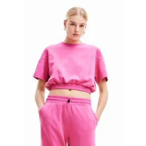 T-shirt court froncé sport Desigual image-0