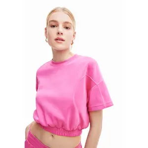 T-shirt court froncé sport Desigual image-2