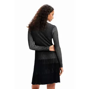 Vestido corto en tejido acanalado Desigual image-4