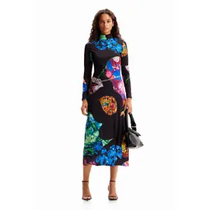 Midiklänning i mineral med passform för kvinnor Desigual image-1