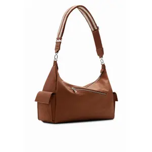 Saco de ombro feminino Desigual Half Logo 24 Brasilia image-1