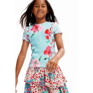 Girl's T-shirt Desigual Daisy image-5
