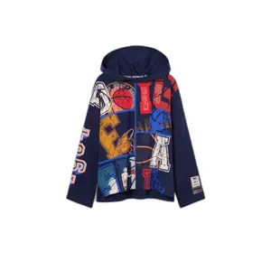 Kids' hooded long sleeve T-shirt Desigual Friends Mickey image-0