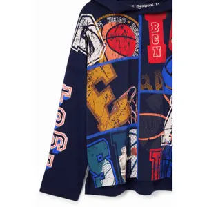 Kids' hooded long sleeve T-shirt Desigual Friends Mickey image-4