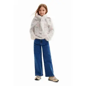 Girls' round neck sweater Desigual Marled image-1