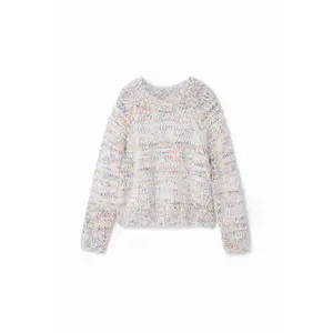 Girls' round neck sweater Desigual Marled image-0