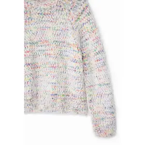 Girls' round neck sweater Desigual Marled image-4