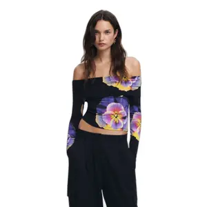 T-shirt de manga comprida feminina Desigual Lacroix image-1