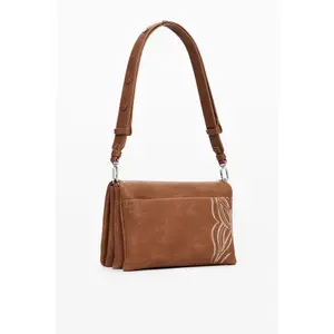 Skuldertaske til kvinder Desigual Goodall Sand Dortmund Flap 2.0 image-1