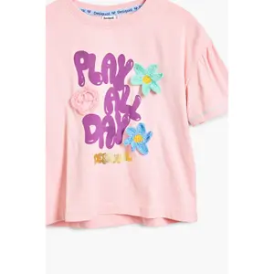 Girl's T-shirt Desigual Happy image-2
