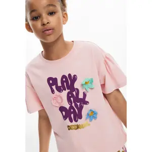 Girl's T-shirt Desigual Happy image-5