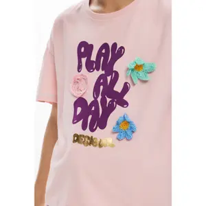 Girl's T-shirt Desigual Happy image-6