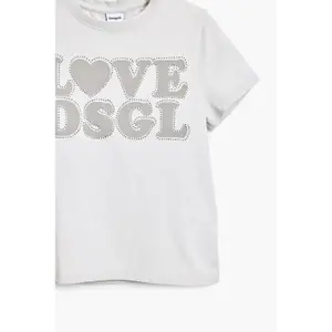 Girl's T-shirt Desigual Power image-4
