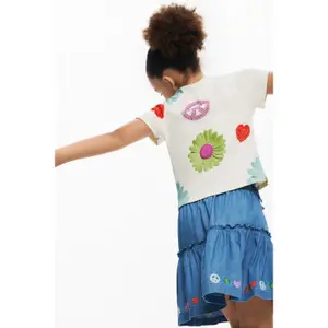 Girl's T-shirt Desigual Peace image-3
